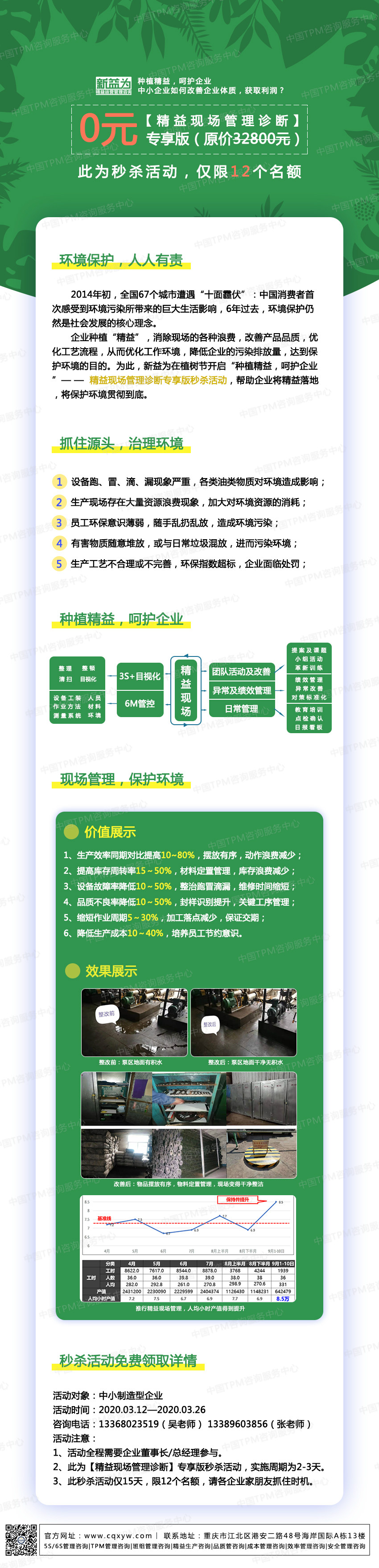 種植精益，呵護(hù)企業(yè)——精益現(xiàn)場(chǎng)管理診斷專(zhuān)享版秒殺活動(dòng)